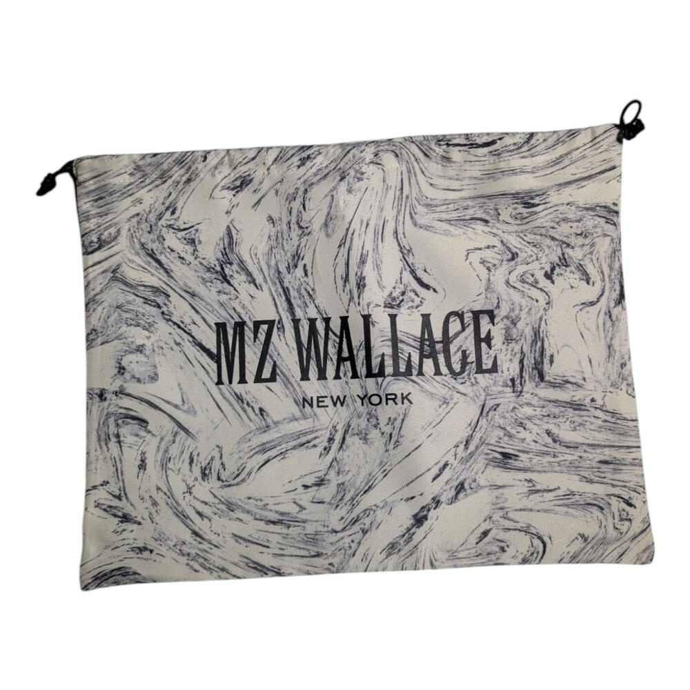 MZ Wallace Marble Print Dust Bag in White and Black